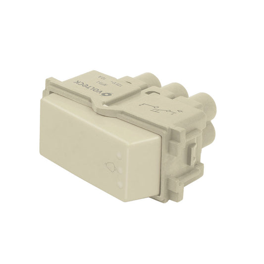 Interruptor Para Timbre, Línea Italiana, Color Marfil, Volteck