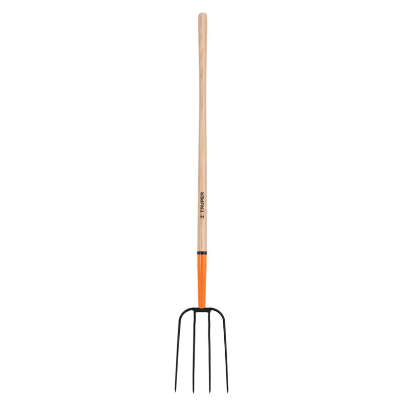 Bieldo Para Paja, 4 Dientes, Mango 48", Truper