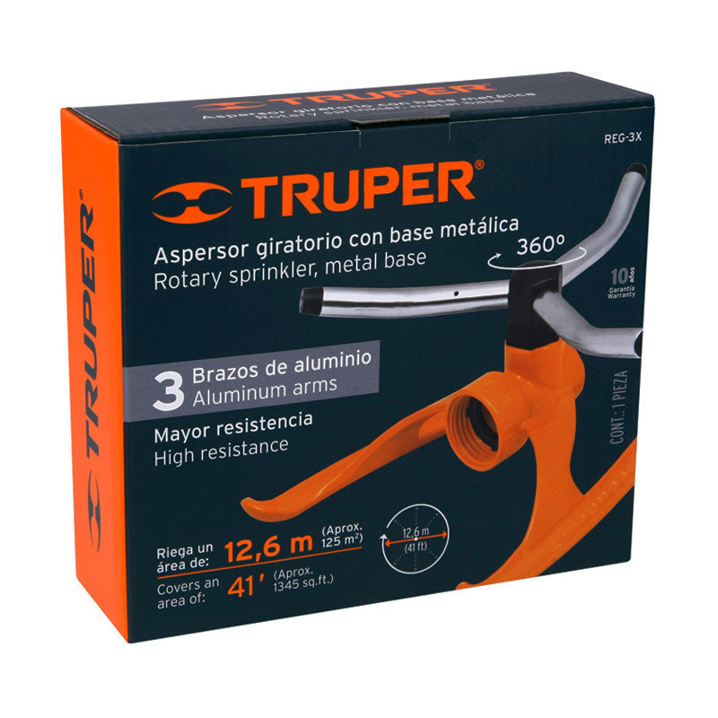 Regadera Giratoria Con 3 Brazos Color Natural, Truper