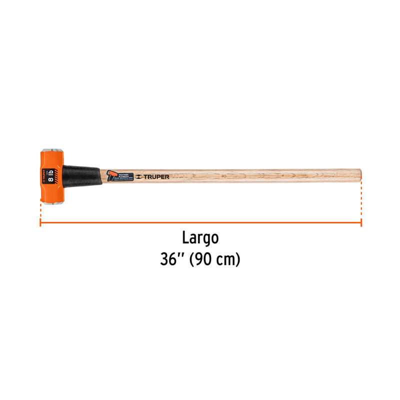 Marro Octagonal 8 Lb, Mango De Madera 36", Truper