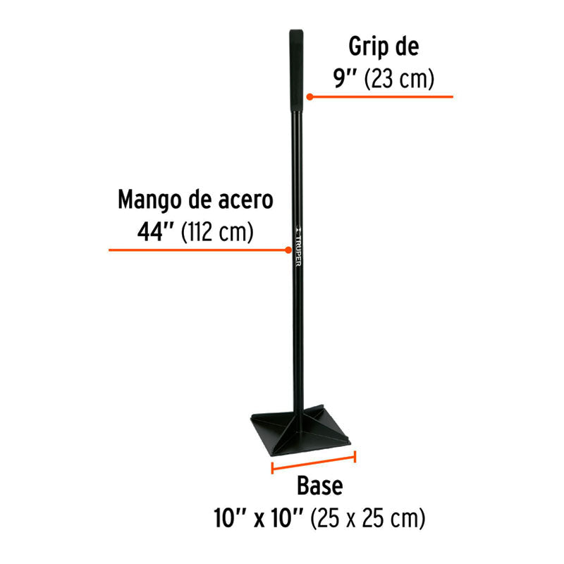 Pisón 10" X 10" Con Mango De Acero De 44", Truper