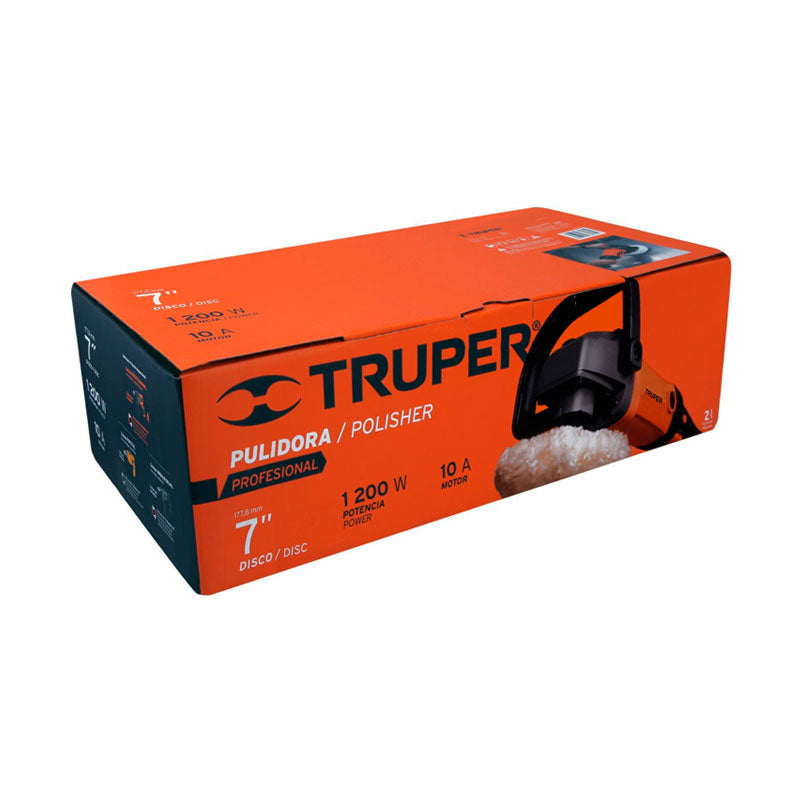 Pulidora 7" 1200 W Velocidad Variable, Profesional, Truper