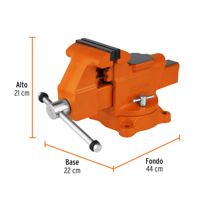 Tornillo De Banco 5" Uso Industrial De Hierro Nodular, Truper