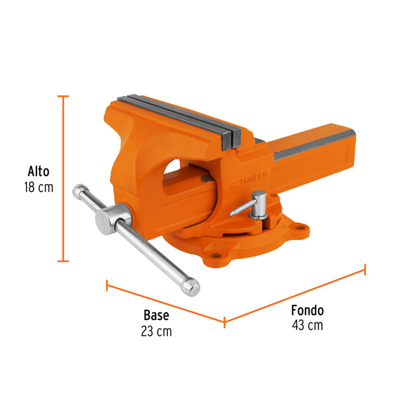 Tornillo De Banco 8" Tipo Europeo De Hierro Nodular, Truper