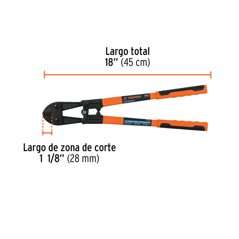 Cortapernos Profesional De 18", Truper