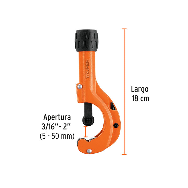Cortador Tubo De Cobre 3/16" A 2" Cuchilla 18 Mm, Truper
