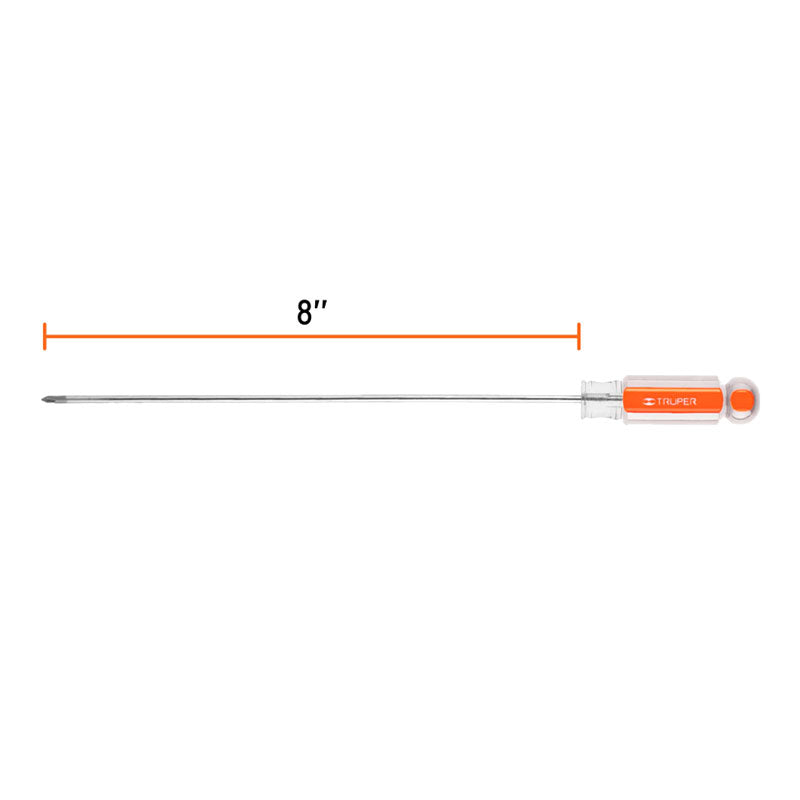 Desarmador De Cruz 1/8" X 8" Mango De Acetato, Truper