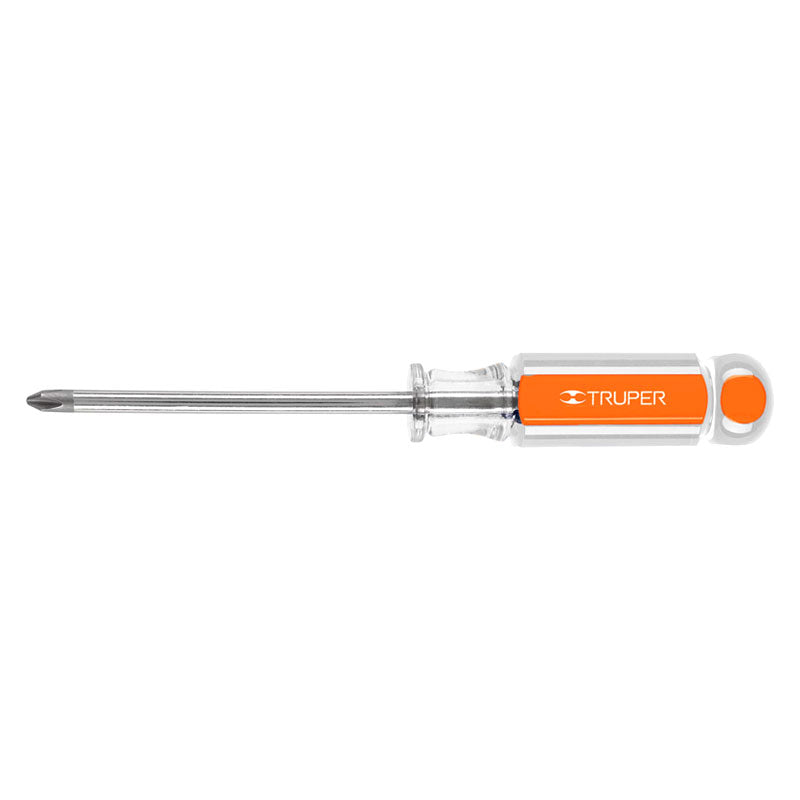 Desarmador De Cruz 1/4" X 4" Mango De Acetato, Truper