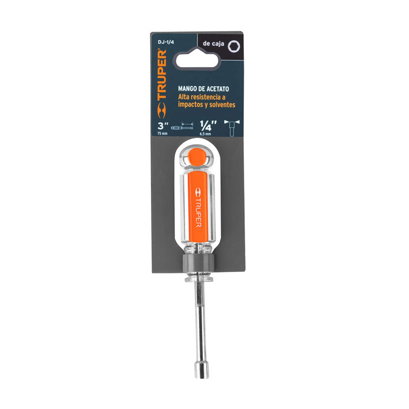 Desarmador De Caja 1/4" Mango De Acetato, Truper
