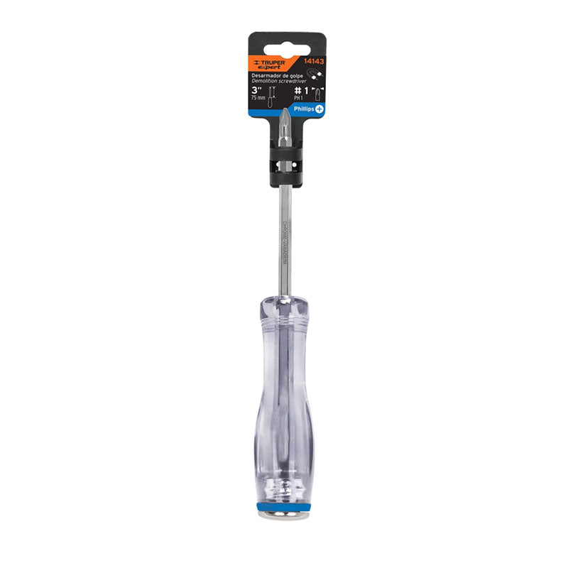 Desarmador De Cruz De Golpe 3/16" X 3", Truper Expert