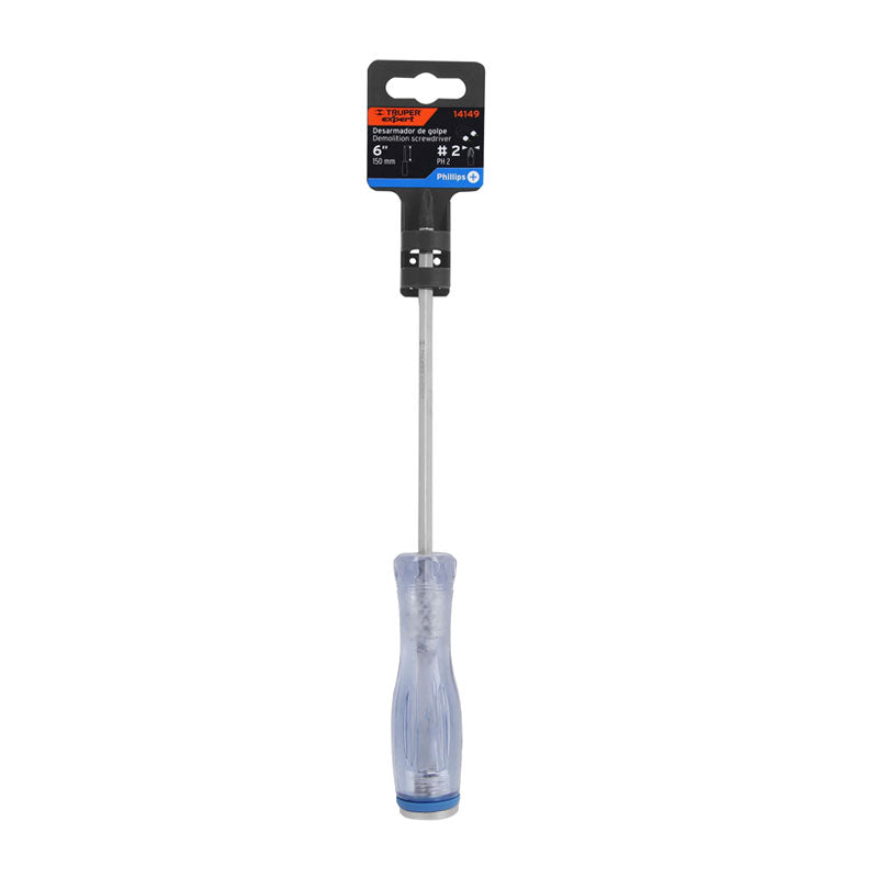 Desarmador De Cruz De Golpe 1/4" X 6", Truper Expert
