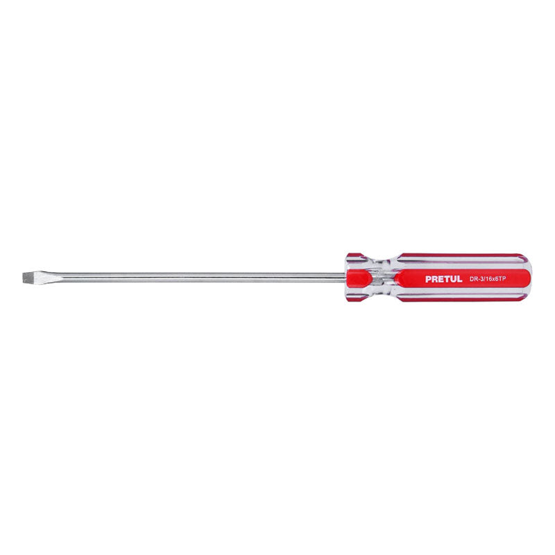 Desarmador Plano 3/16 X 6" Mango De Pvc, Pretul