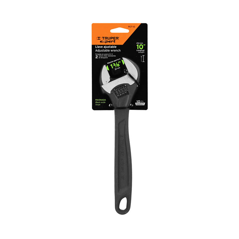 Llave Ajustable (Perico) 10" Profesional Pavonada, Expert