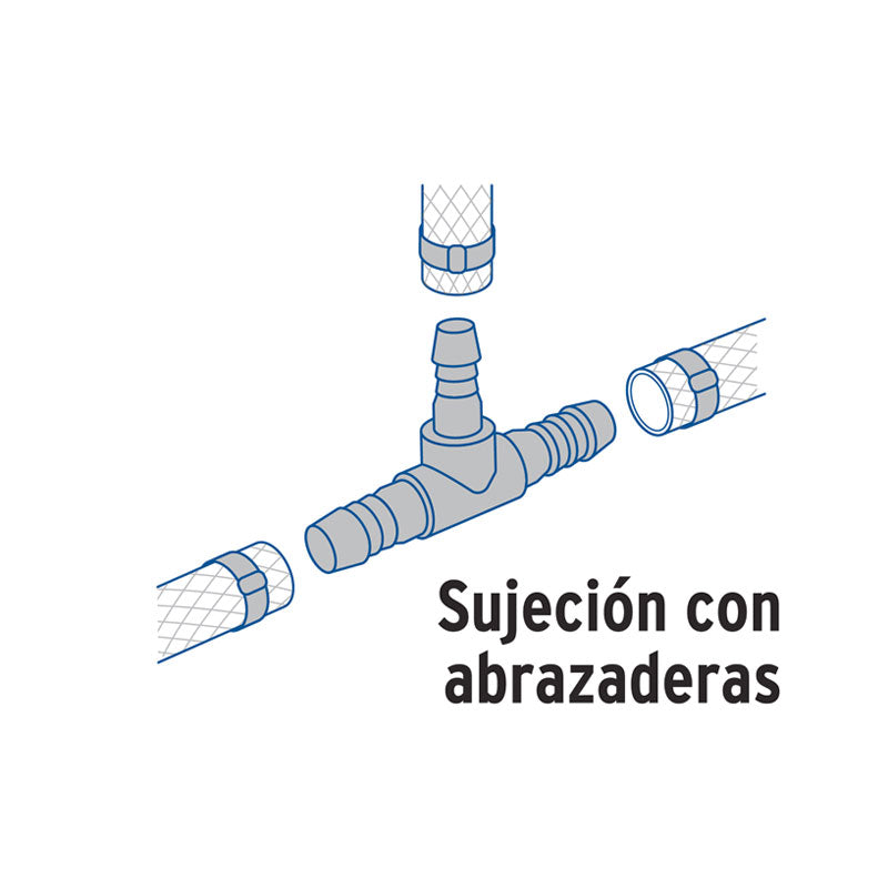 Tee Inserción 1/2" De Polipropileno, Foset