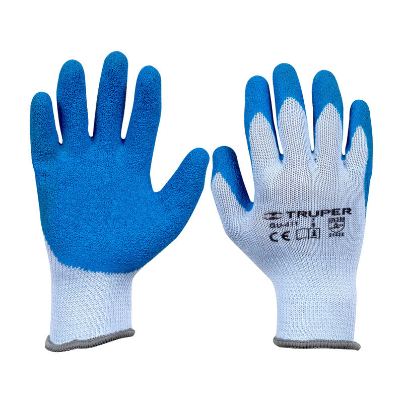 Guantes De Poliéster Recubiertos De Latex, G, Truper