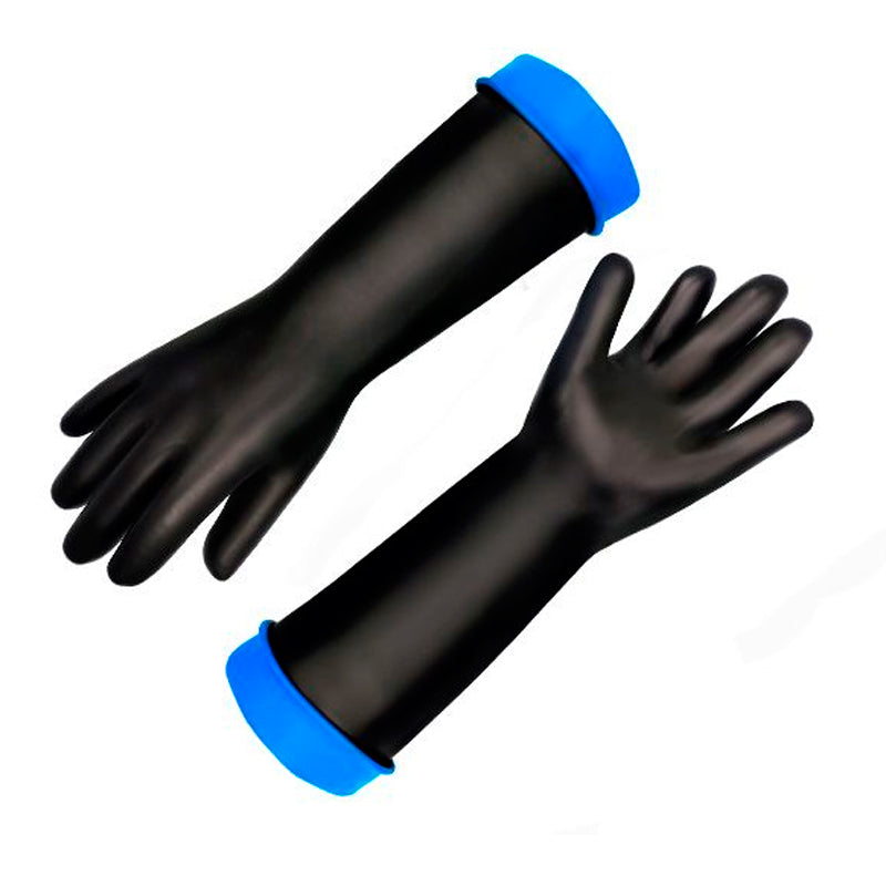 Guante Hule Industrial Negro N.8 De 375 Mm Limpex