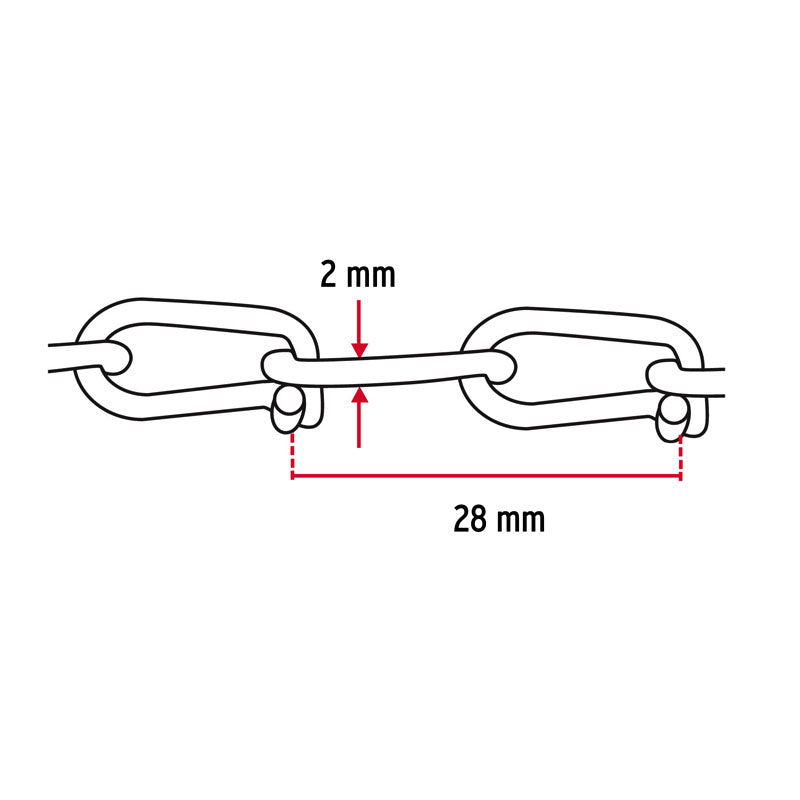 Metro De Cadena Tipo Víctor De 2.0 Mm En Carrete De 30 M
