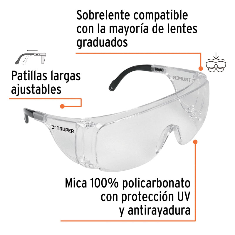 Sobrelentes De Seguridad Transparentes, 14308 Truper Safe Lesotr