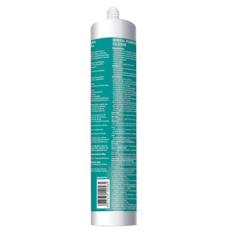 Silicón Sista F109 Uso General Transparente De 300 Ml