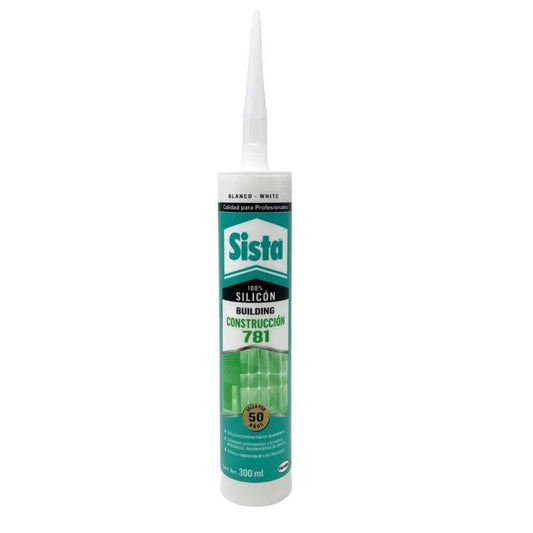 Silicón Sista 781 Para Construcción Color Blanco De 300 Ml