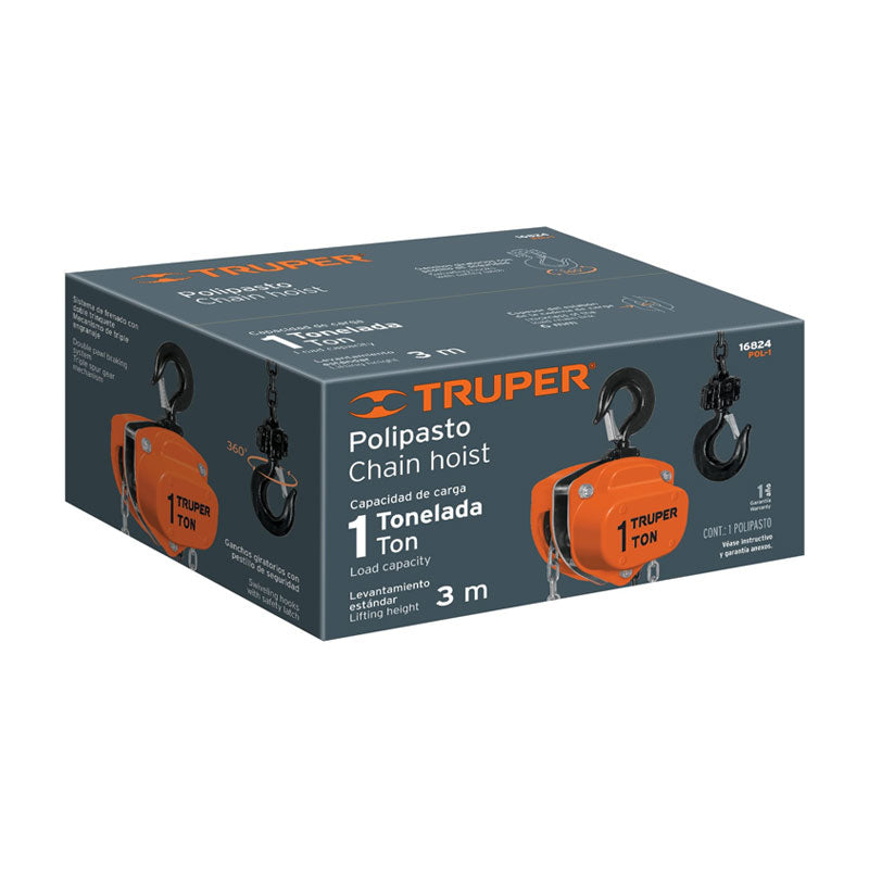 Polipasto De Cadena De 1 Ton, Truper
