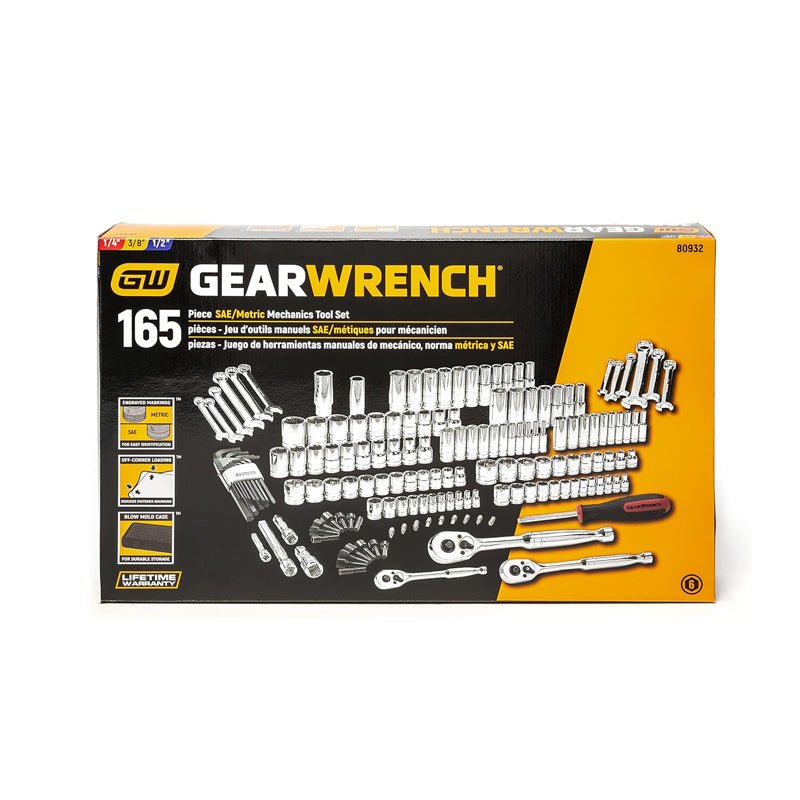 Juego De 165 Herramientas Mecánicas, Dados Estándar Y Largos Sae/Métricos, 80932 Gearwrench - Tool Ferreterías / Ferretodo - Herramientas y material de construcción.