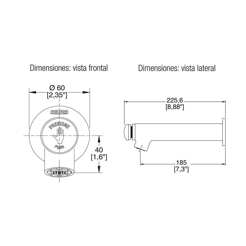 Llave Temporizadora A Pared Tv 121, Helvex - Tool Ferreterías / Ferretodo - Herramientas y material de construcción.