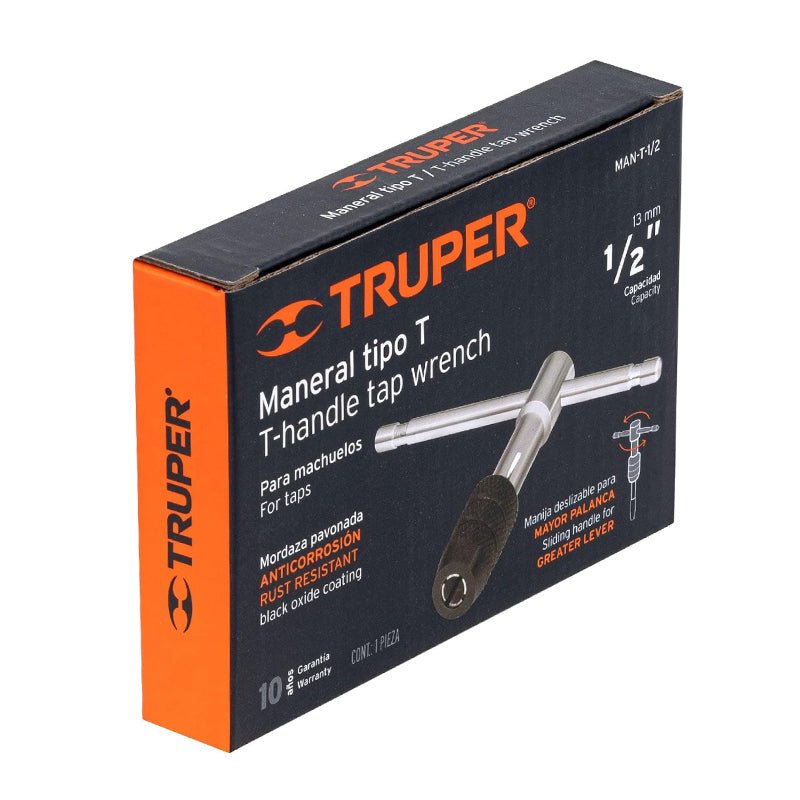 Maneral En T Para Machuelo De 1/2", 11440 Truper Mant1/2 - Tool Ferreterías / Ferretodo - Herramientas y material de construcción.