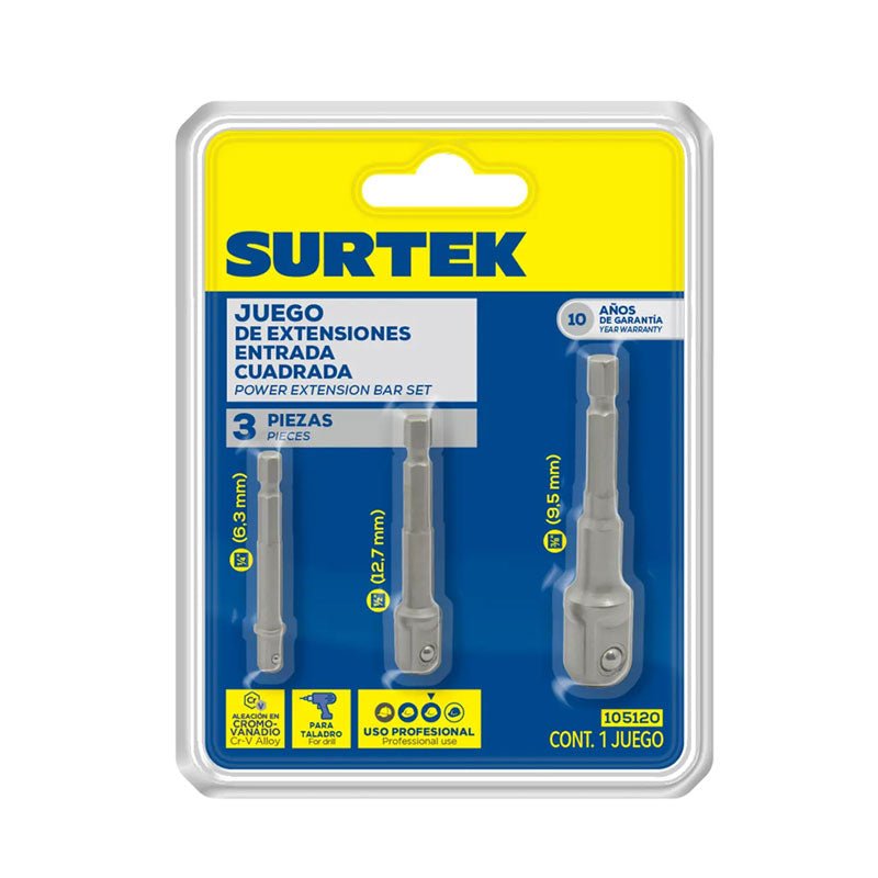 105120 juego 3 adaptadores para dados surtek - Tool Ferreterías / Ferretodo - Herramientas y material de construcción.