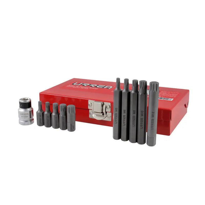 Juego de 11 puntas bristol de 3/8" con adaptador, J6011 Urrea