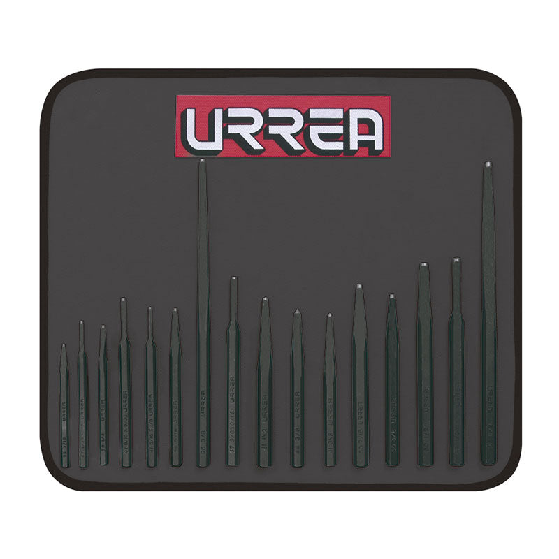 Juego de puntos, punzones y botadores con 16 piezas, NO.6  Urrea