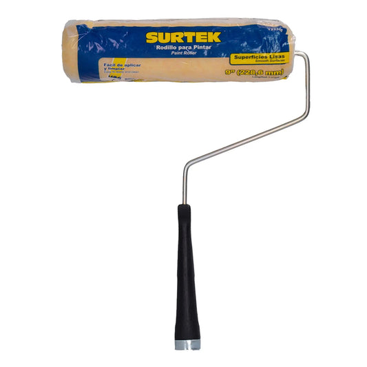 Rodillo para pintar de 9 x 3/8? superficie lisa, 123340 Surtek