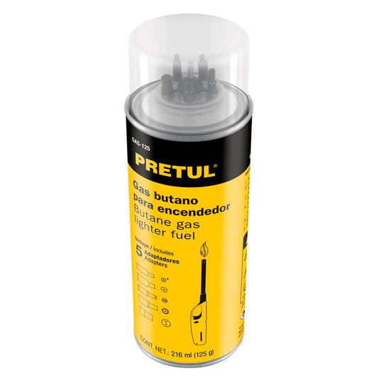 Gas butano para encendedor 125gr. GAS-125 Pretul