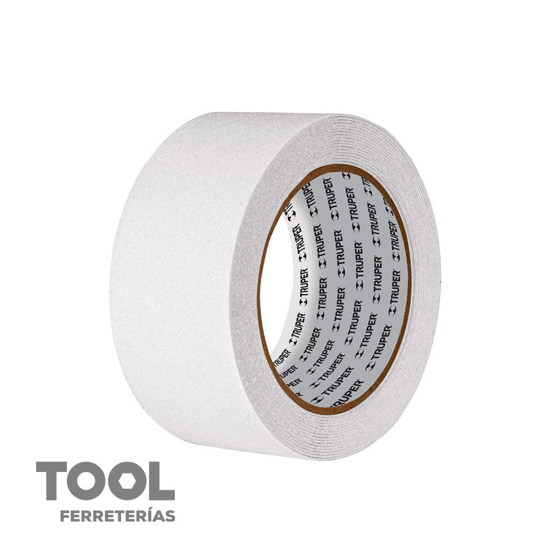 Cinta antiderrapante blanca de 5M x 50MM con abrasivo, TRUPER, CIA-25B, 12533