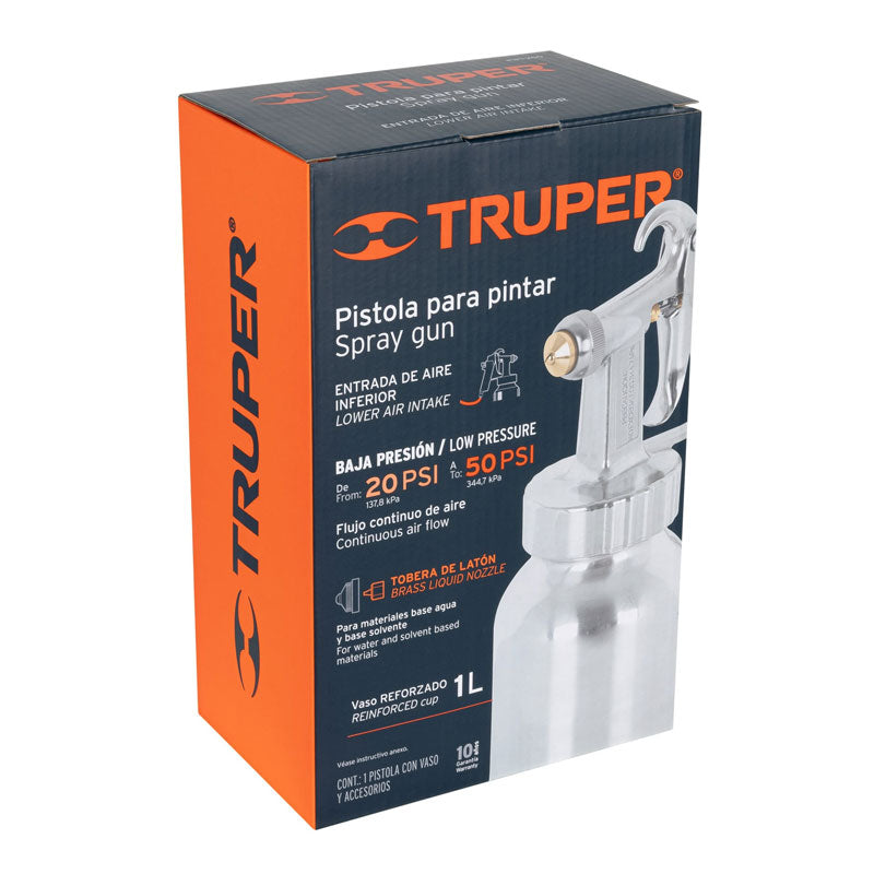 Pistola para pintar de 20 a 50 psi, 14037 Truper PIPI 200
