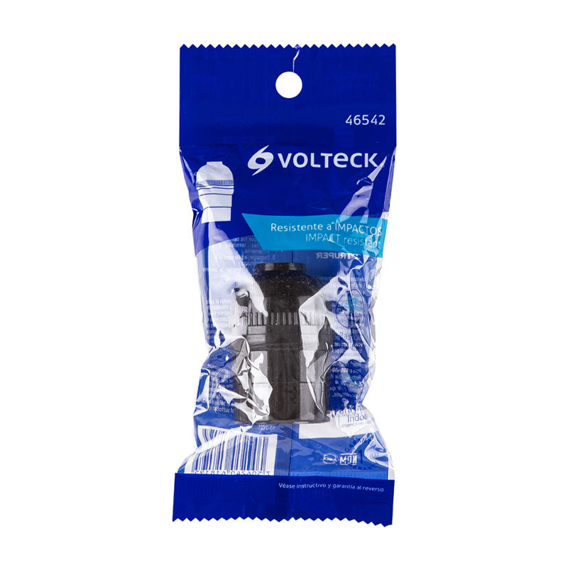 Portalámpara de policarbonato, sencillo, 46542 Volteck POBS 10