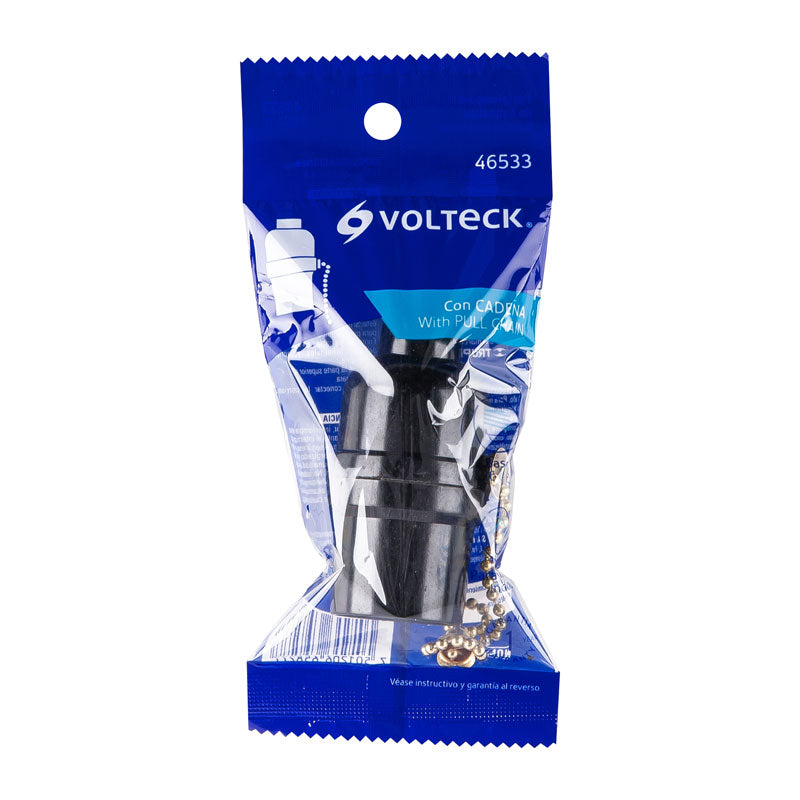 Portalámpara de baquelita con interruptor de cadena, 46533 Volteck POBA 18