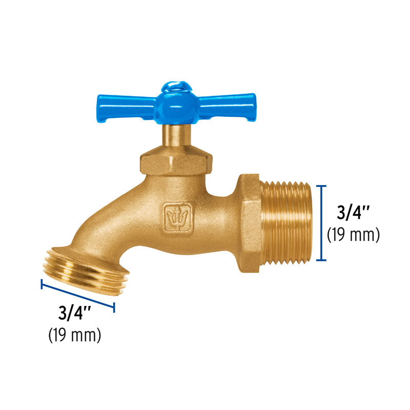 Llave para manguera de latón con entrada de 3/4", 49088 Foset LLJ 180