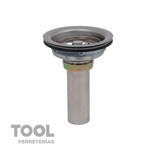 Contra canasta para fregadero de acero inoxidable con tubo de acero inoxidable, RUGO, 13IL