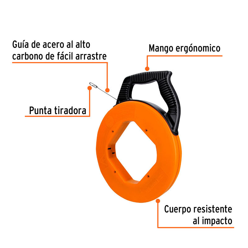 Guía de acero de 30 m para cable, Truper