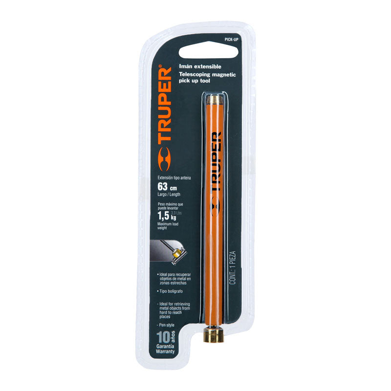 Imán extensible de acero inoxidable, 1.5 kg, 14140 Truper PICK UP