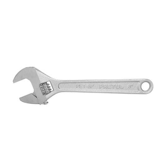 Llave ajustable (perico) de 8" cromada, 21815 Pretul PET 8P