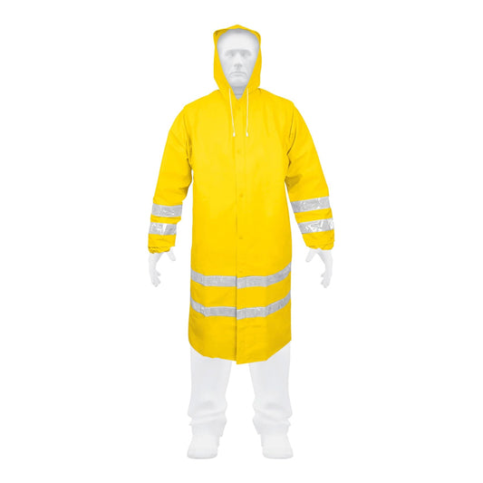 Gabardina impermeable con reflejante, talla mediana, 17722 Truper IM-REF-M
