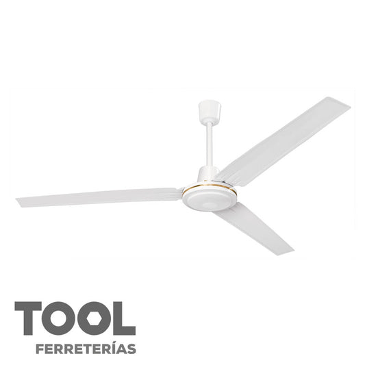 Ventilador blanco de techo para interior de 56", blanco, VOLTECK, 46560, VENT-56