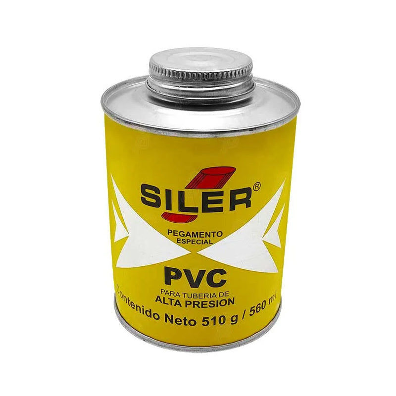 Pegamento para pvc alta presión de 510 gr, amarillo, Siler
