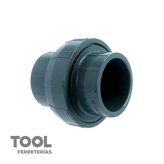 Tuerca unión 1.1/2" de Pvc hidráulico para cementar Cal. 80, S/M, 24-8097-015