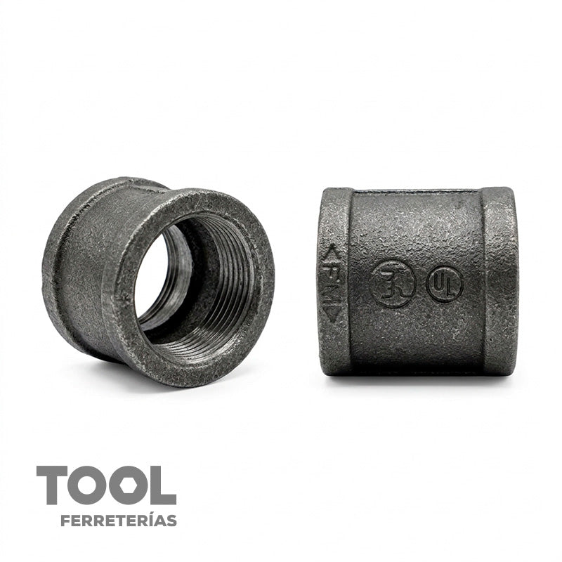 Cople 3/8" negro con costilla roscado, S/M, A440603