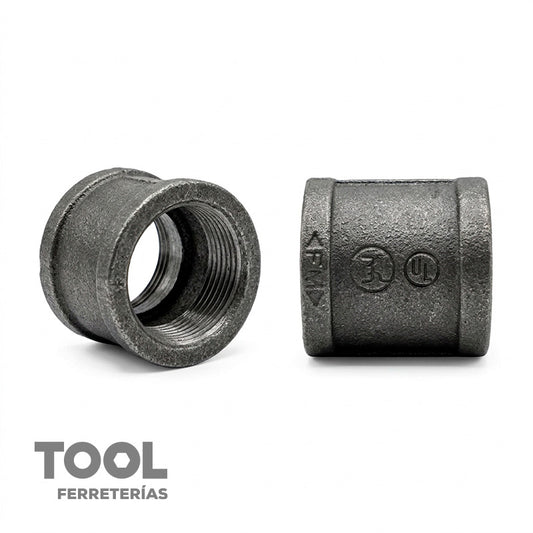Cople 3/8" negro con costilla roscado, S/M, A440603