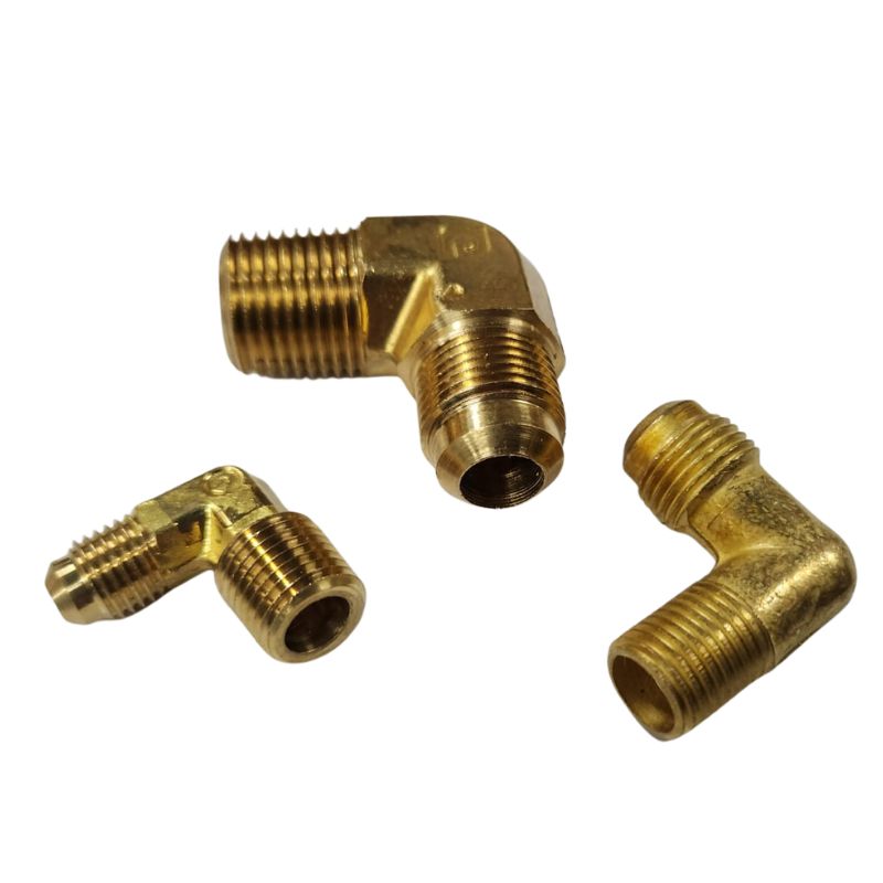 Codo Terminal Bronce 3/8" Fler X 1/4" Npt, S/M, 49F-06-04