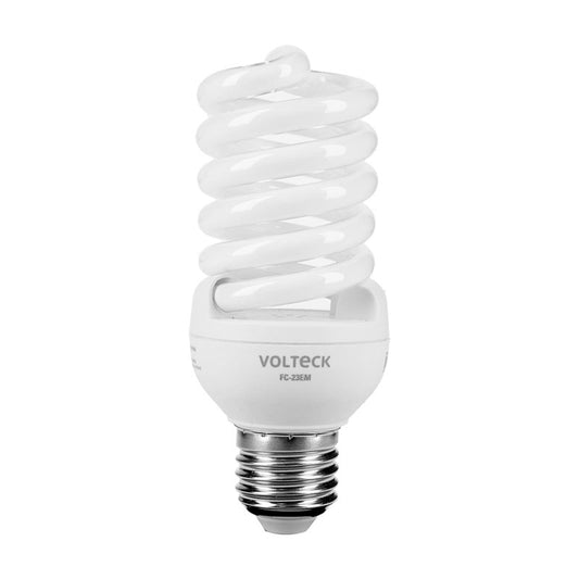 Lámpara espiral mini T2 de 23 W, luz cálida, 46839 Volteck FC23EM